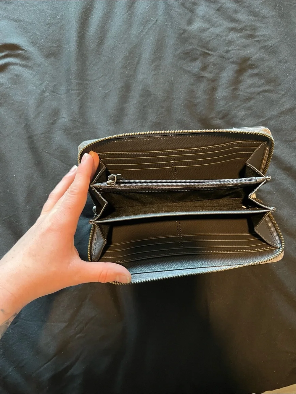 silver coach clutch